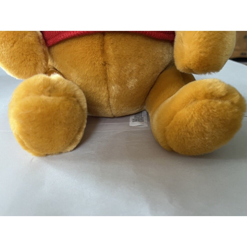 Disney Winnie the Pooh Pooh Bear Stuffed Animal Plush Red Sweater 11" - Picture 4 of 6